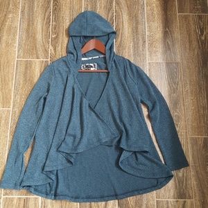 Iris stretchy hooded cardigan